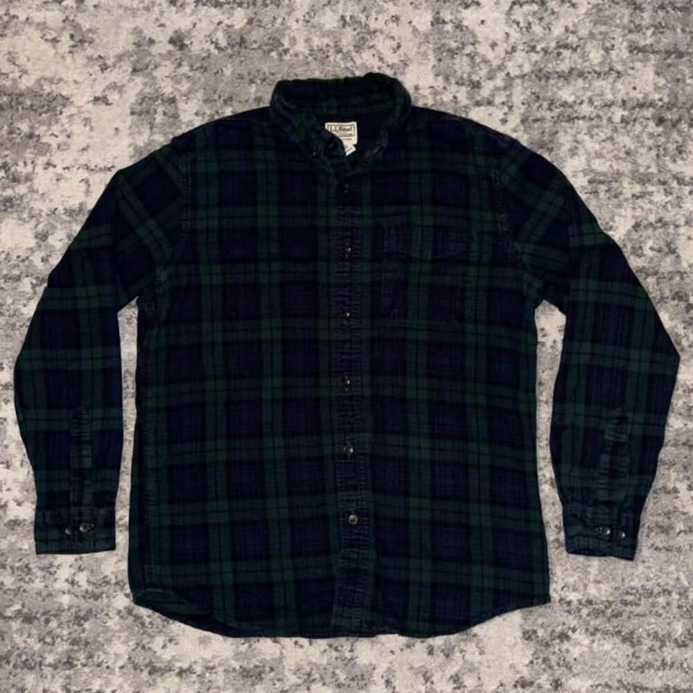 Vintage 00s L.L. Bean Plaid Button Up Shirt